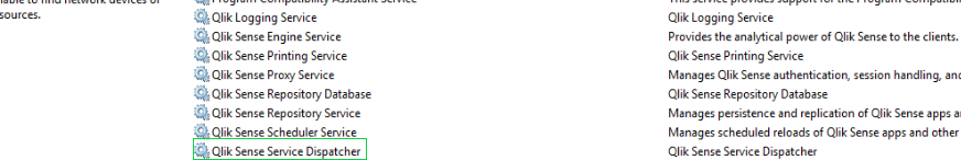 Qlik Sense Service Dispatcher