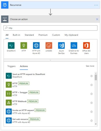 Power automate http action flow